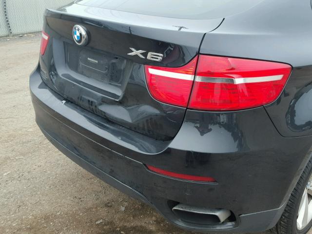 5UXFG83539LZ92916 - 2009 BMW X6 BLACK photo 9