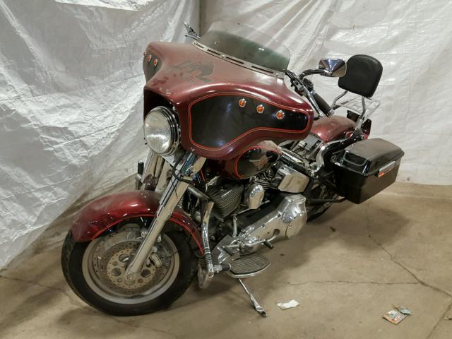 1HD1BMY12YY042832 - 2000 HARLEY-DAVIDSON FLSTF MAROON photo 2