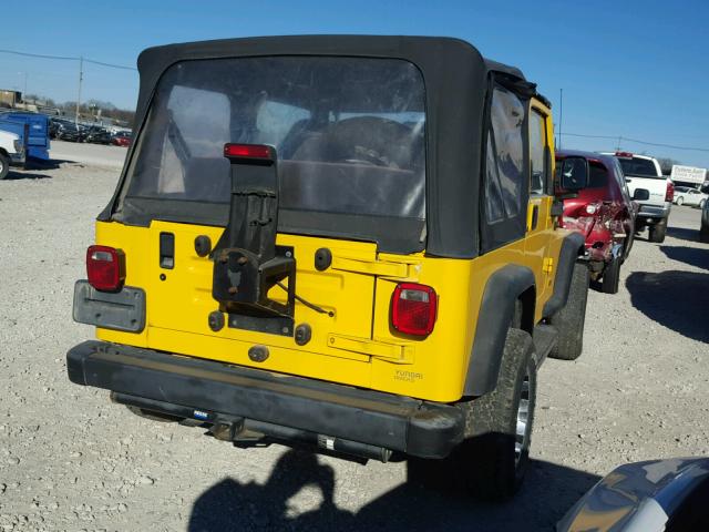 1J4FA29P3YP739749 - 2000 JEEP WRANGLER / YELLOW photo 4