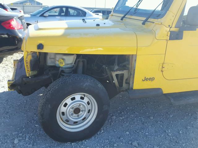 1J4FA29P3YP739749 - 2000 JEEP WRANGLER / YELLOW photo 9