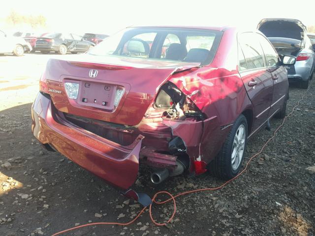 1HGCM56376A067988 - 2006 HONDA ACCORD SE MAROON photo 4