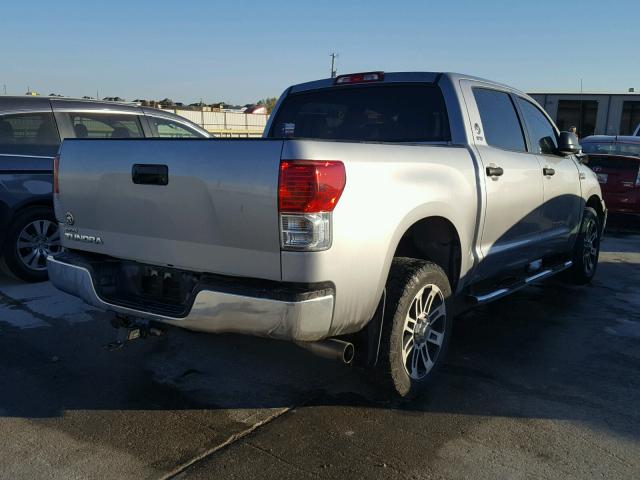 5TFEY5F13CX125436 - 2012 TOYOTA TUNDRA CRE SILVER photo 4