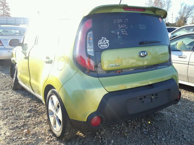 KNDJN2A2XE7042532 - 2014 KIA SOUL GREEN photo 3