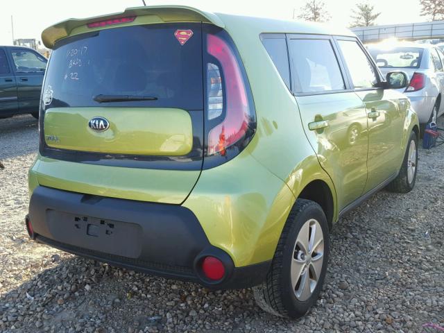 KNDJN2A2XE7042532 - 2014 KIA SOUL GREEN photo 4