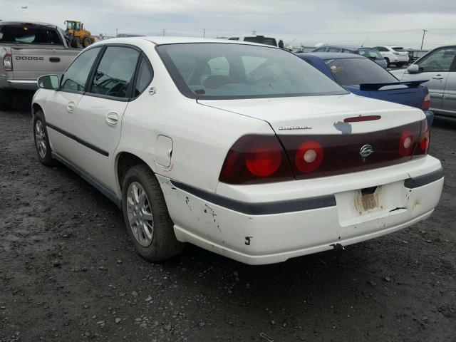 2G1WF55E919118073 - 2001 CHEVROLET IMPALA WHITE photo 3