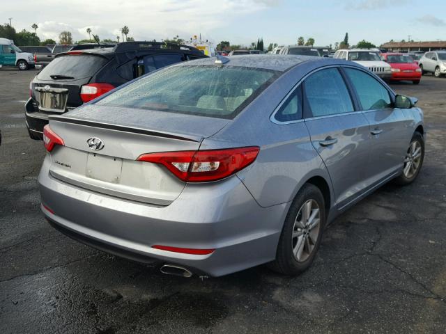 5NPE24AF5HH535155 - 2017 HYUNDAI SONATA SE GRAY photo 4