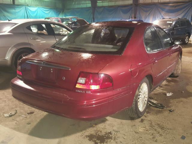 1MEFM50UX2A646463 - 2002 MERCURY SABLE GS RED photo 4