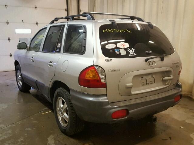 KM8SC73E34U629410 - 2004 HYUNDAI SANTA FE G SILVER photo 3