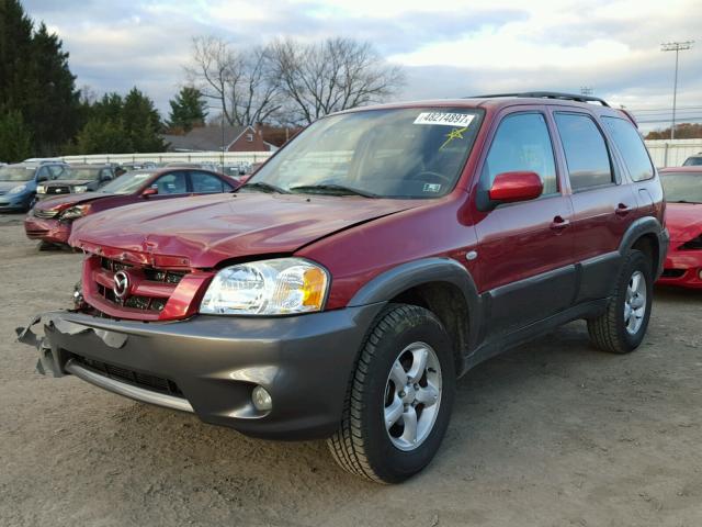 4F2CZ96196KM20716 - 2006 MAZDA TRIBUTE S RED photo 2