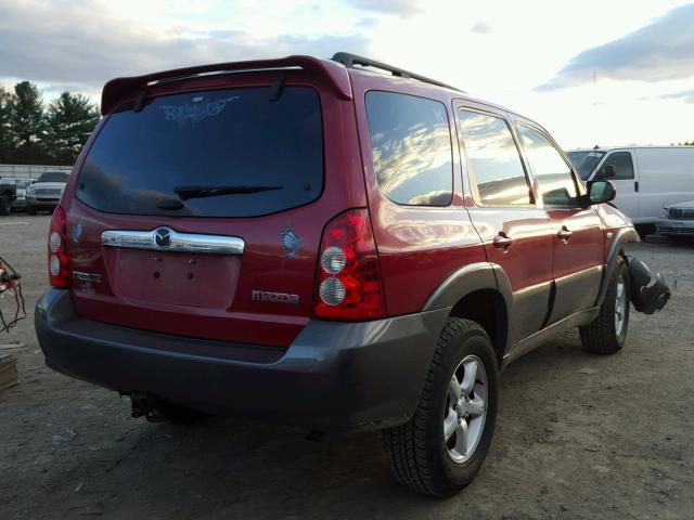 4F2CZ96196KM20716 - 2006 MAZDA TRIBUTE S RED photo 4