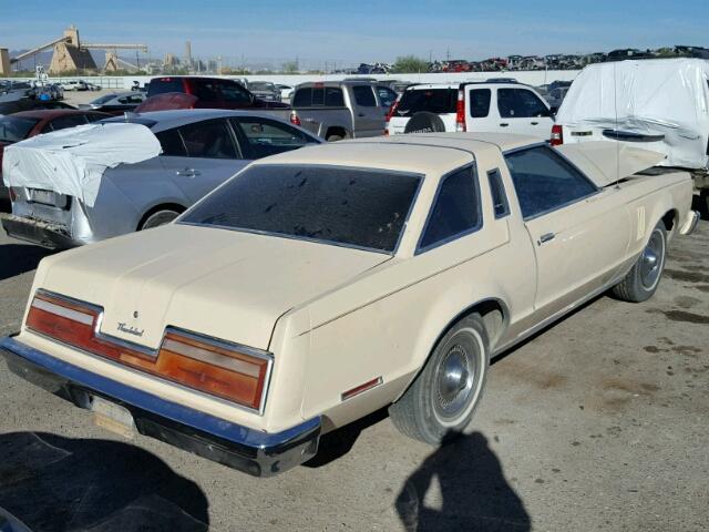 8J87F115050 - 1978 FORD THUNDERBIR BEIGE photo 4