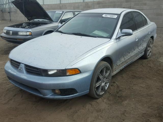 4A3AA46GX3E060918 - 2003 MITSUBISHI GALANT ES BLUE photo 2