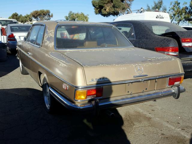 11407312002017 - 1973 MERCEDES-BENZ 280 CE GOLD photo 3