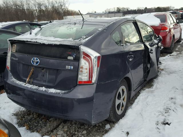 JTDKN3DU5C1515714 - 2012 TOYOTA PRIUS GRAY photo 4