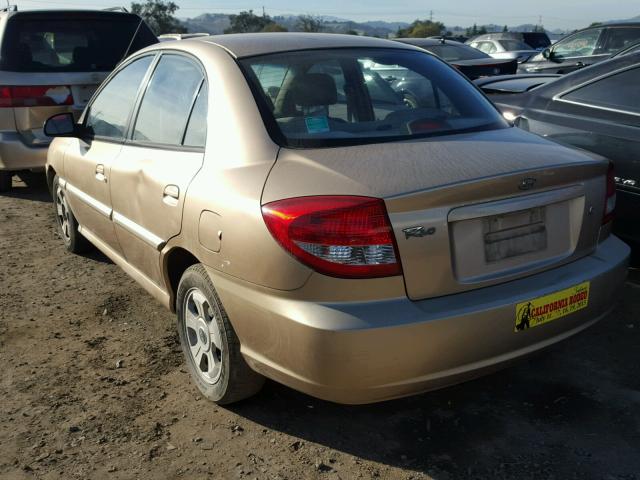 KNADC125936278613 - 2003 KIA RIO GOLD photo 3