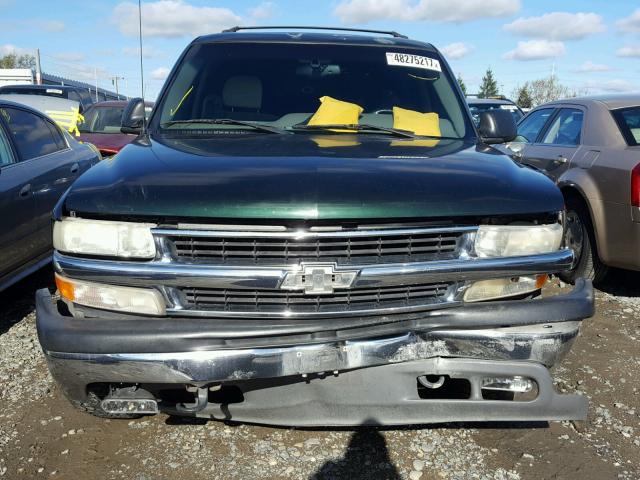 1GNEK13T01R122826 - 2001 CHEVROLET TAHOE K150 GREEN photo 9