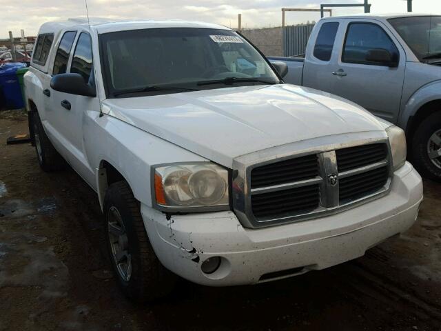 1D7HW48N96S585740 - 2006 DODGE DAKOTA QUA WHITE photo 1