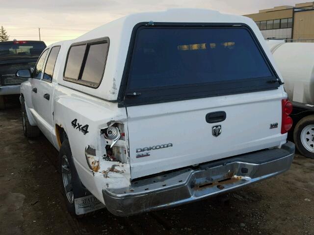 1D7HW48N96S585740 - 2006 DODGE DAKOTA QUA WHITE photo 3