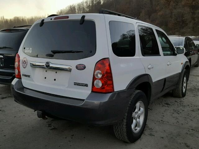 4F2CZ96155KM05354 - 2005 MAZDA TRIBUTE S WHITE photo 4