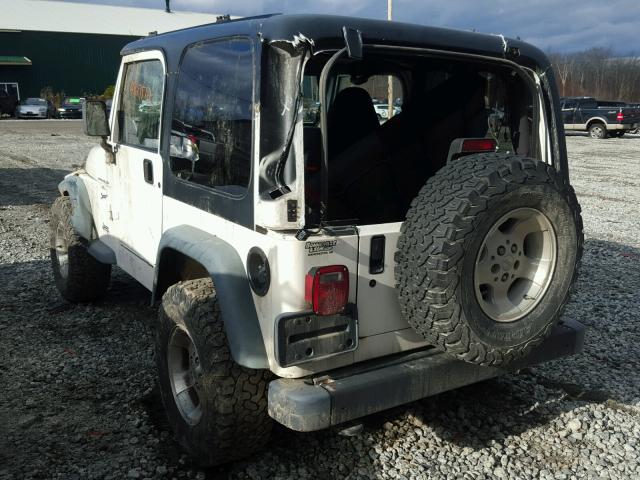 1J4FA49S1YP735537 - 2000 JEEP WRANGLER / WHITE photo 3