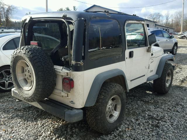 1J4FA49S1YP735537 - 2000 JEEP WRANGLER / WHITE photo 4