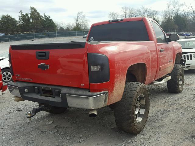 1GCEK14057Z599757 - 2007 CHEVROLET SILVERADO RED photo 4