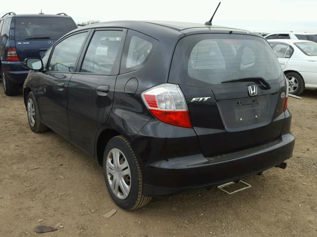 JHMGE8H22AC023587 - 2010 HONDA FIT BLACK photo 3