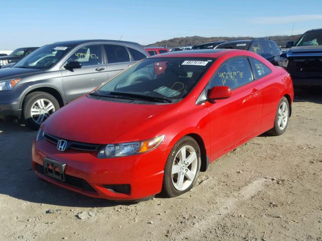 2HGFG12817H519113 - 2007 HONDA CIVIC EX RED photo 2