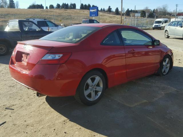 2HGFG12817H519113 - 2007 HONDA CIVIC EX RED photo 4