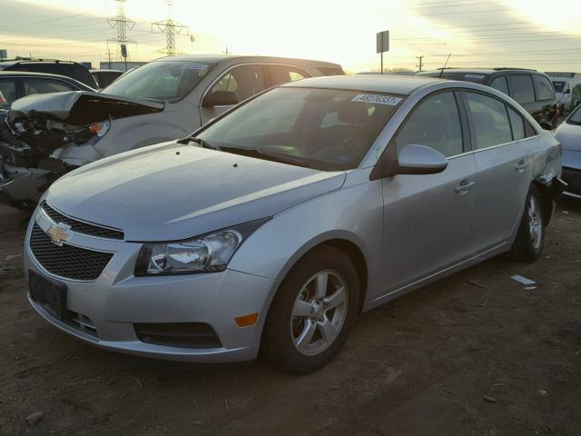 1G1PF5SC8C7355407 - 2012 CHEVROLET CRUZE LT SILVER photo 2