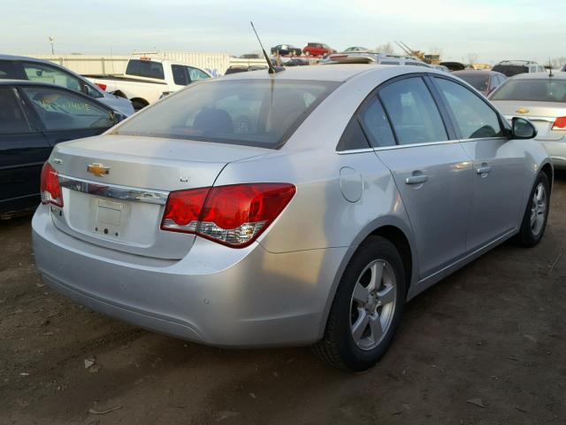 1G1PF5SC8C7355407 - 2012 CHEVROLET CRUZE LT SILVER photo 4