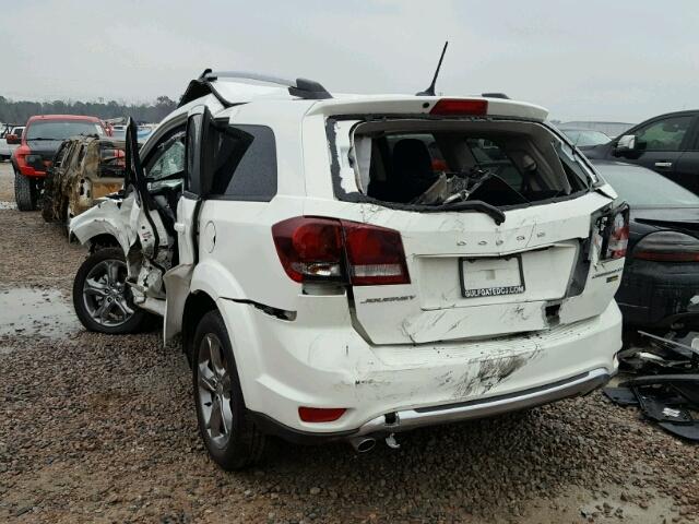 3C4PDCGG6HT530933 - 2017 DODGE JOURNEY CR WHITE photo 3