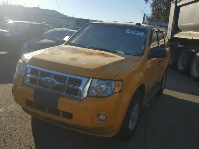 1FMCU4K3XAKB24875 - 2010 FORD ESCAPE HYB YELLOW photo 2