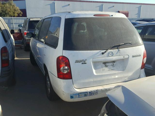 JM3LW28A320309914 - 2002 MAZDA MPV WAGON WHITE photo 3