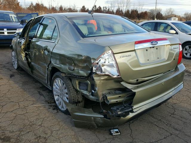 3FADP0L30CR394614 - 2012 FORD FUSION HYB GREEN photo 3