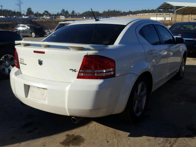 1B3LC76M98N661551 - 2008 DODGE AVENGER R/ WHITE photo 4