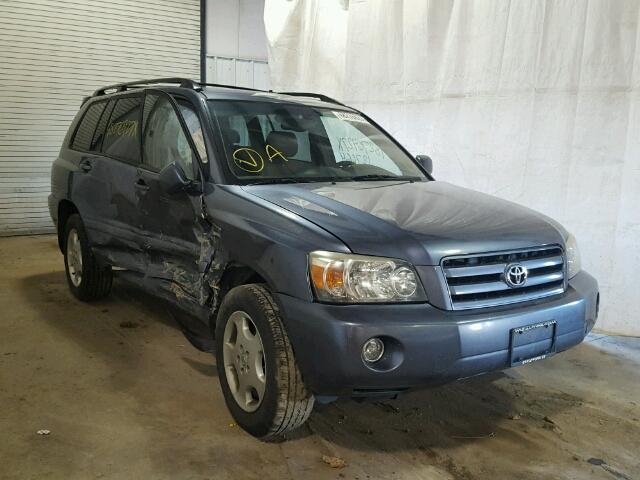 JTEEP21A550070553 - 2005 TOYOTA HIGHLANDER BLUE photo 1