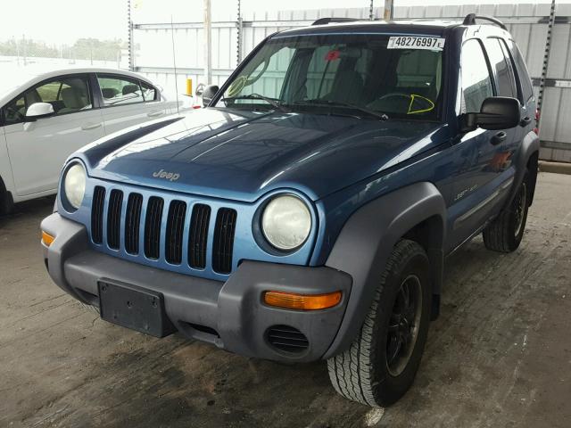 1J4GL48K33W514102 - 2003 JEEP LIBERTY SP BLUE photo 2