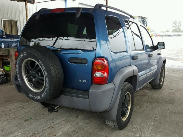 1J4GL48K33W514102 - 2003 JEEP LIBERTY SP BLUE photo 4