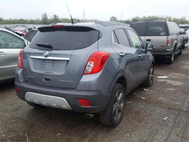 KL4CJCSB0EB521851 - 2014 BUICK ENCORE GRAY photo 4