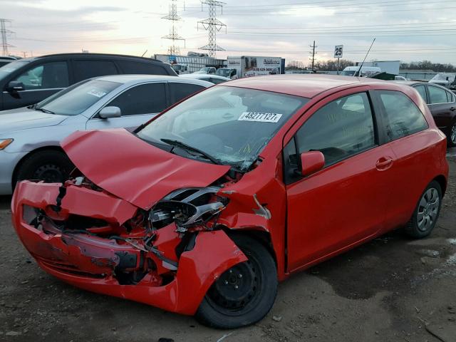 JTDJT923375110383 - 2007 TOYOTA YARIS RED photo 2