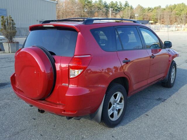 JTMBD35V775068022 - 2007 TOYOTA RAV4 RED photo 4