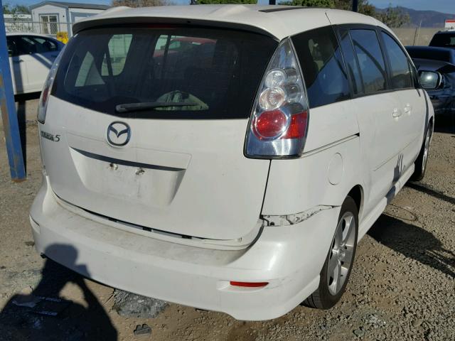 JM1CR29LX60115161 - 2006 MAZDA 5 WHITE photo 4