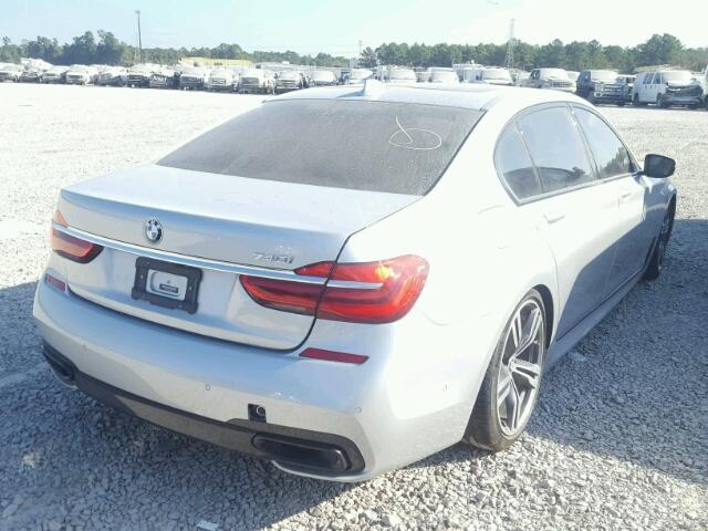 WBA7E2C51GG504266 - 2016 BMW 740 I SILVER photo 4