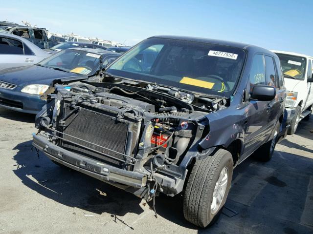 5FNYF28116B007236 - 2006 HONDA PILOT LX GRAY photo 2