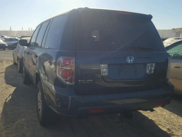 5FNYF28116B007236 - 2006 HONDA PILOT LX GRAY photo 3