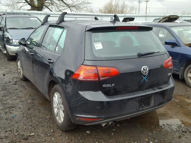 3VW217AU0FM019070 - 2015 VOLKSWAGEN GOLF BLACK photo 3