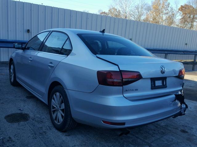 3VWD67AJ8GM319084 - 2016 VOLKSWAGEN JETTA SE SILVER photo 3