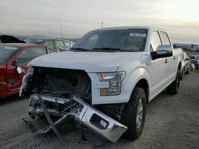 1FTEW1EG2FFA58925 - 2015 FORD F150 SUPER WHITE photo 2