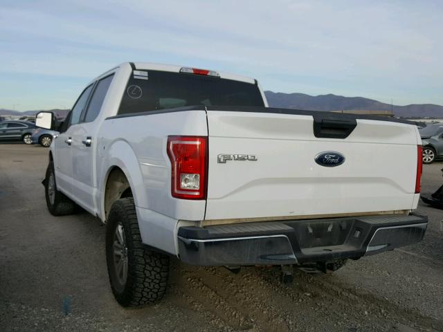 1FTEW1EG2FFA58925 - 2015 FORD F150 SUPER WHITE photo 3